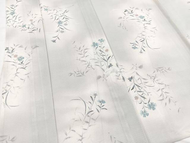 平和屋着物*夏物 小紋 絽 撫子 暈し染め 洗える着物 BAAX3985yc