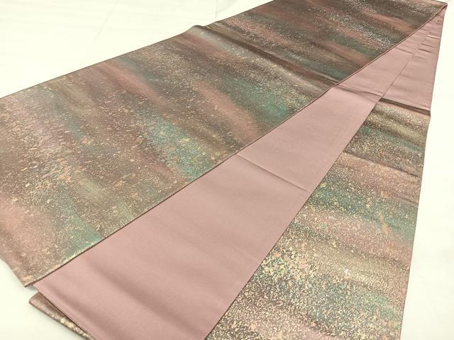 平和屋着物◎六通柄袋帯 霞文 引箔 銀座おゝぎ屋扱い 正絹 逸品 BAAX4006qw