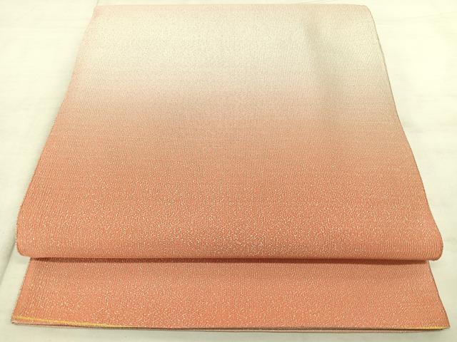 平和屋着物◎六通柄袋帯 綴れ 霞文 銀糸 正絹 逸品 BAAX4109qw