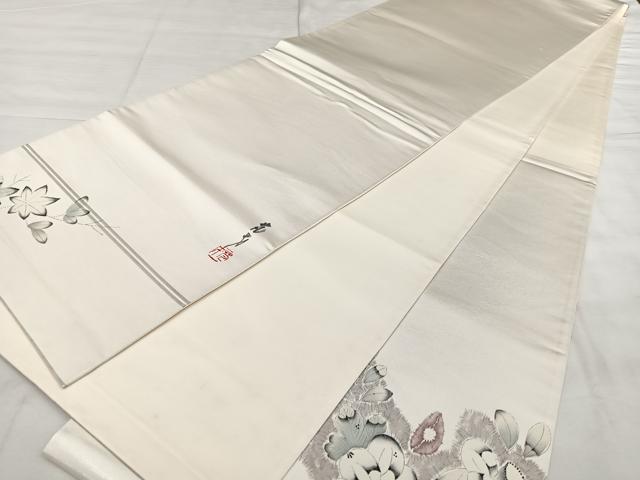 平和屋着物◎太鼓柄袋帯 作家物 辻が花 引箔 正絹 逸品 BAAX4113qw