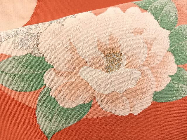 平和屋着物●爪掻き本綴れ 九寸名古屋帯 花丸文 金銀糸 正絹 逸品 BAAX4286mz