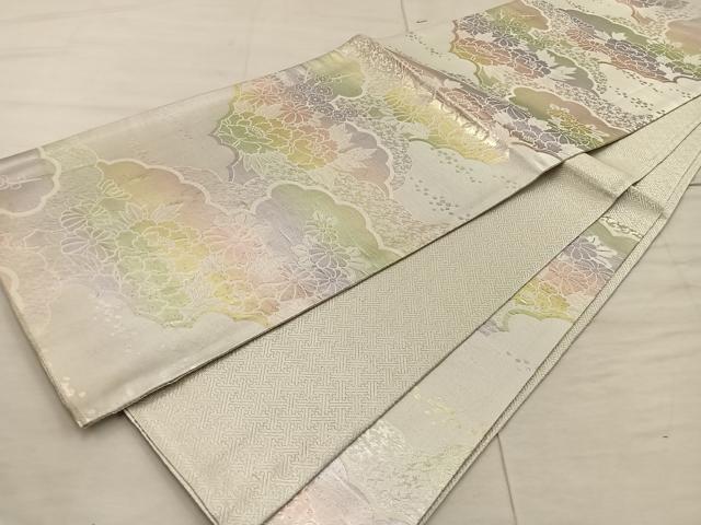 平和屋着物◎佐賀錦 六通柄袋帯 菊花文 正絹 逸品 BAAX4320mz