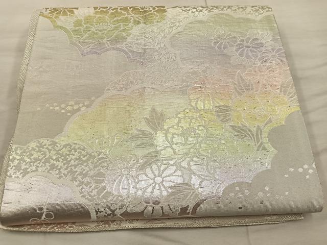 平和屋着物◎佐賀錦 六通柄袋帯 菊花文 正絹 逸品 BAAX4320mz