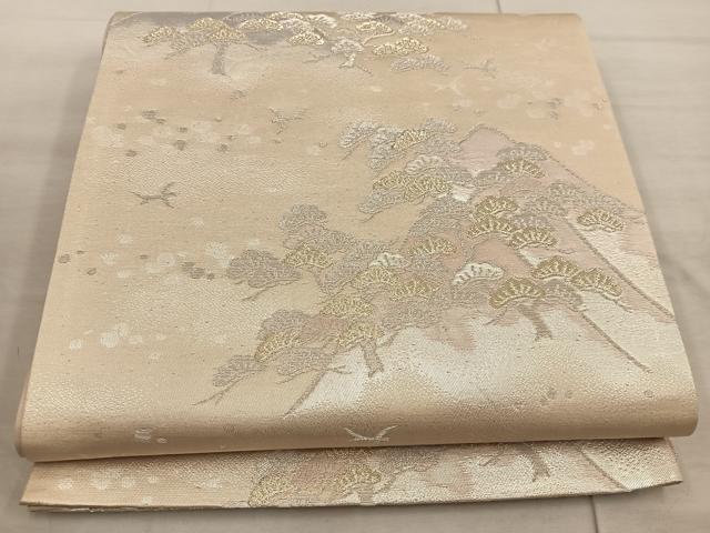 平和屋着物◎六通柄袋帯 花鳥文 金銀糸 正絹 逸品 BAAX4400mz
