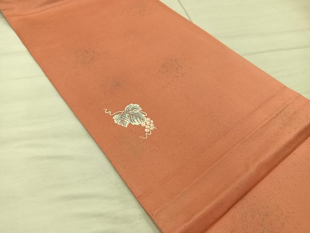 平和屋着物◎太鼓柄袋帯 唐織 葡萄蔦の葉文 正絹 逸品 BAAX4419mz