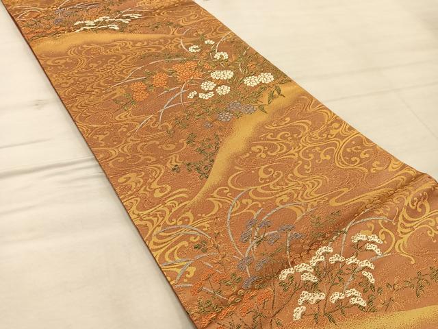 平和屋着物◎六通柄袋帯 天平の香 金糸 正絹 逸品 BAAX4434mz
