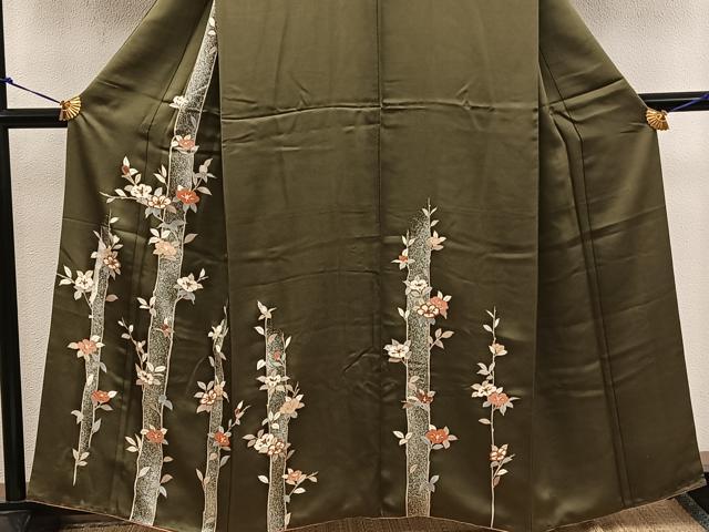 平和屋着物■訪問着 椿花文 金彩 正絹 逸品 BAAX4455mz