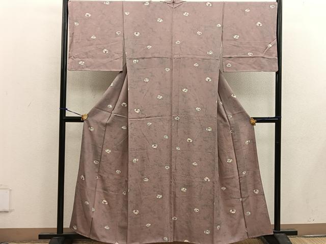 平和屋着物■上質な小紋 草花文 正絹 逸品 BAAX4470mz