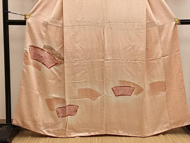 平和屋着物■訪問着 絞り 地紙重ね花文 暈し染め 金彩 正絹 逸品 BAAX4511mz