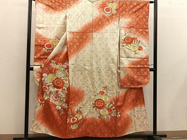 平和屋着物□豪華振袖 駒刺繍 菊花文 金彩 正絹 逸品 BAAX4515mz