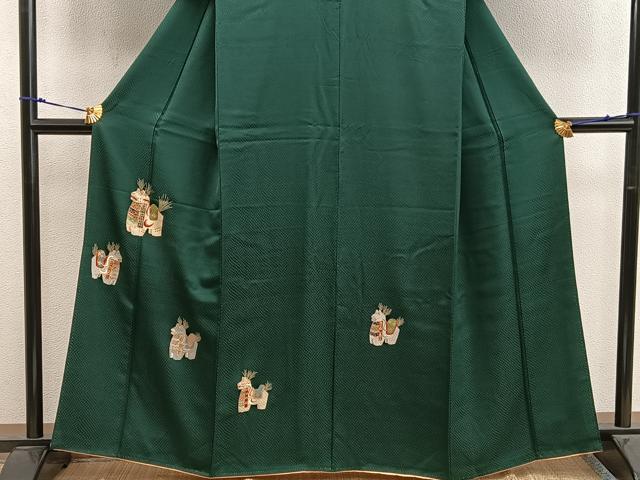 平和屋着物■訪問着 動物文 金彩 正絹 逸品 BAAX4525mz