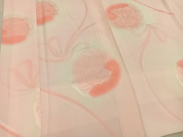 平和屋着物■長襦袢 無双仕立て 亀甲花文 暈し染め 正絹 逸品 BAAX4538mz