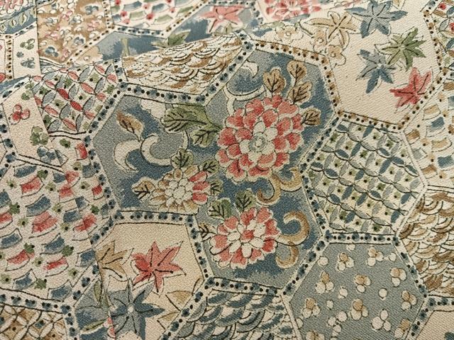 平和屋着物■上質な小紋 亀甲花文 正絹 逸品 BAAX4549mz