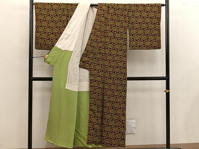 平和屋着物■上質な小紋 花丸文 正絹 逸品 BAAX4551mz