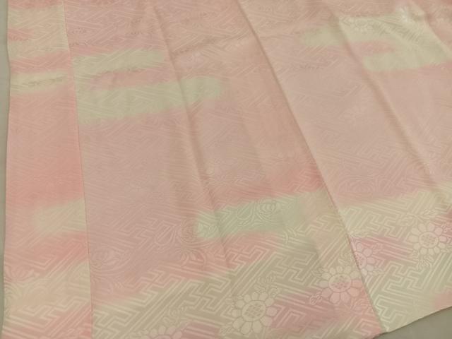平和屋着物■長襦袢 袷 エ霞花文 暈し染め 正絹 逸品 BAAX4577mz