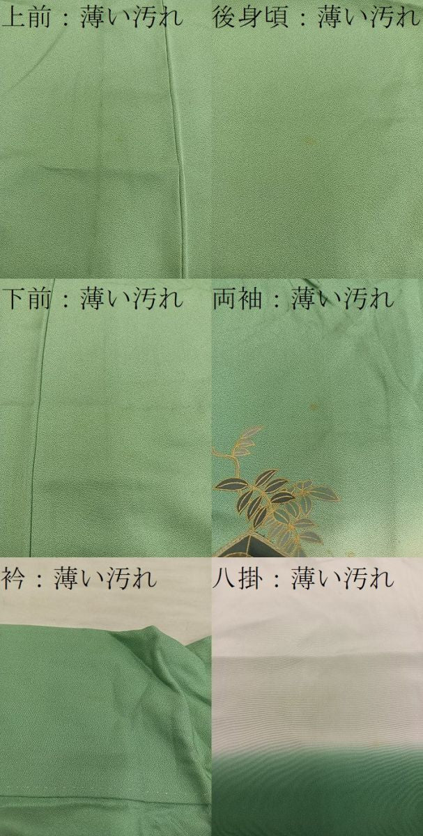 平和屋着物■訪問着 胴抜き仕立て 螺鈿 扇面文箱花文 暈し染め 金銀彩 正絹 逸品 BAAX4584mz