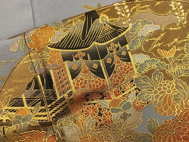 平和屋着物■豪華色留袖 地紙重ね花文 暈し染め 金彩 正絹 逸品 BAAX4592mz