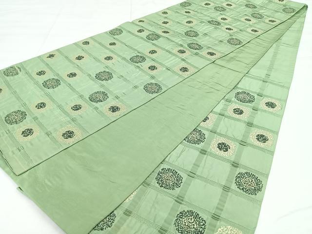 平和屋着物◎六通柄 京袋帯 吉野間道 金糸 正絹 逸品 BAAX4659qw