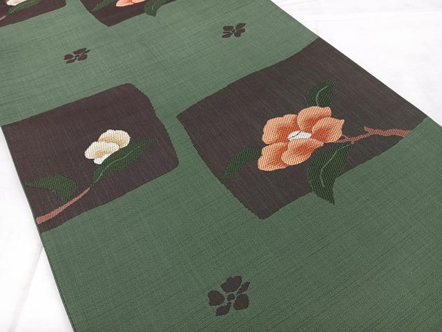 平和屋着物◎六通柄袋帯 楽山 枝花文 正絹 逸品 BAAX4800qw