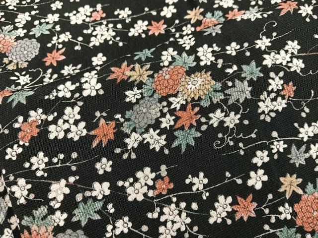 平和屋着物▽上質な小紋　単衣　草花地紋　暈し染め　正絹　逸品　AAAZ0996jh 平和屋着物▽上質な小紋 単衣 草花地紋 暈し染め 正絹 逸品 AAAZ0996jh