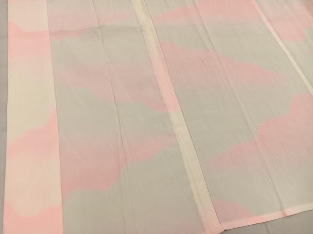 平和屋着物■長襦袢 単衣 霞文 正絹 逸品 BAAX4808mz
