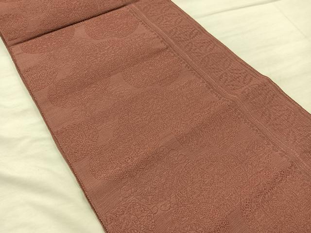 平和屋着物◎本場筑前博多織 八寸名古屋帯 花丸文 正絹 逸品 BAAX4837mz