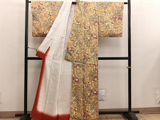 平和屋着物■上質な小紋 菊花文 正絹 逸品 BAAX4865mz
