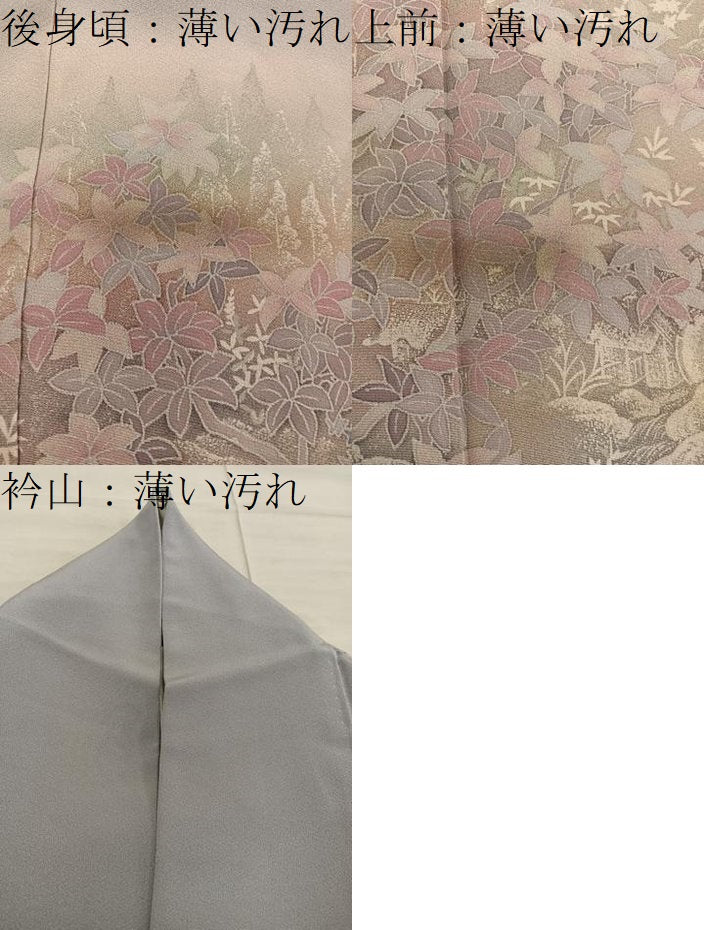 平和屋着物■訪問着 風景文 暈し染め 正絹 逸品 BAAX4878mz