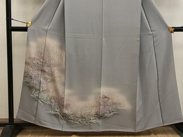 平和屋着物■訪問着 風景文 暈し染め 正絹 逸品 BAAX4878mz
