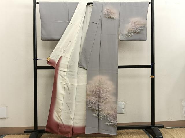 平和屋着物■訪問着 風景文 暈し染め 正絹 逸品 BAAX4878mz