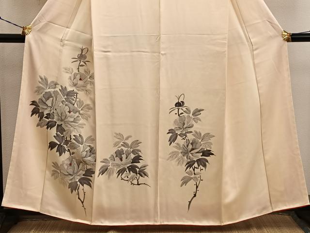 平和屋着物■訪問着 手描き 枝花文 正絹 逸品 BAAX4880mz