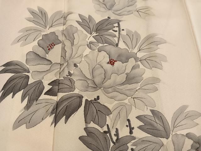 平和屋着物■訪問着 手描き 枝花文 正絹 逸品 BAAX4880mz