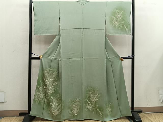 平和屋着物■訪問着 草葉文 正絹 逸品 BAAX4903mz