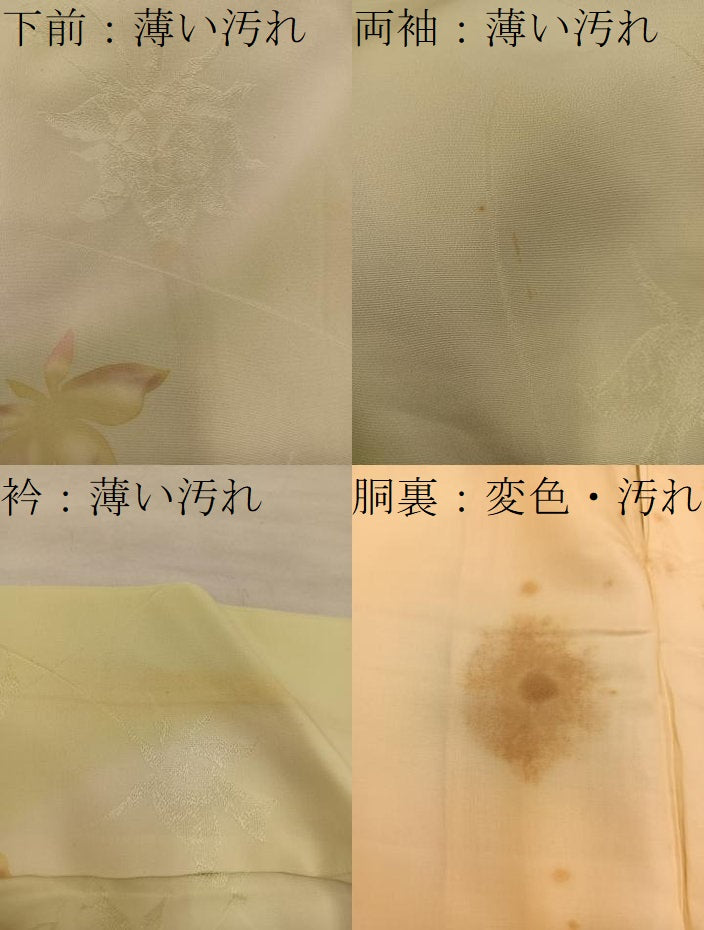 平和屋着物■上質な小紋 手描き 草花文 暈し染め 正絹 逸品 BAAX4906mz