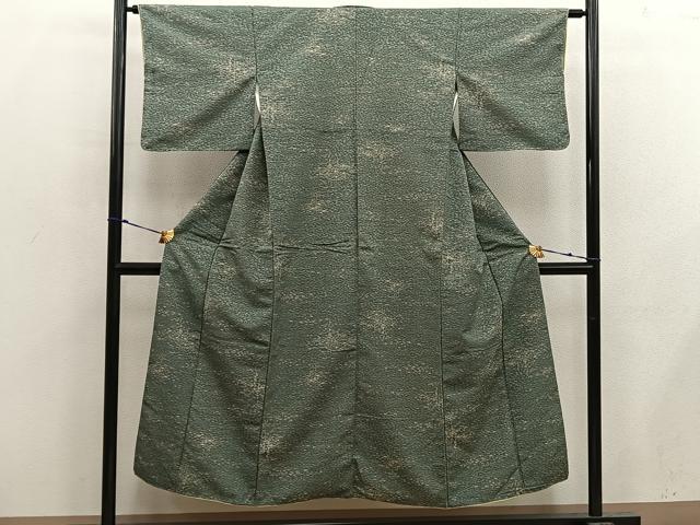 平和屋着物■上質な小紋 草葉文 正絹 逸品 BAAX4912mz