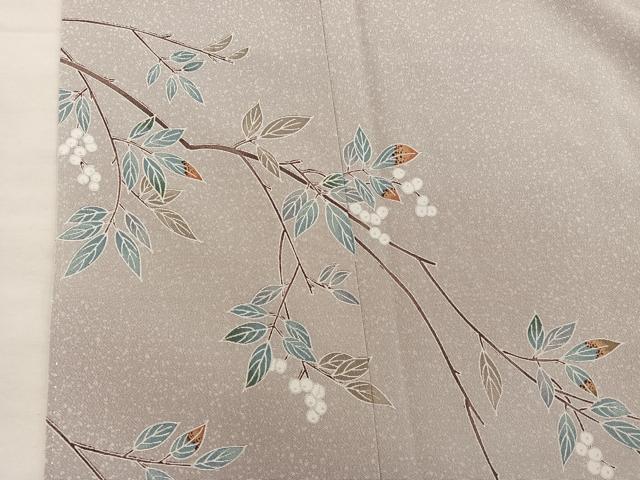 平和屋着物■訪問着 友禅 枝葉文 たたき染め 正絹 逸品 BAAX4914mz