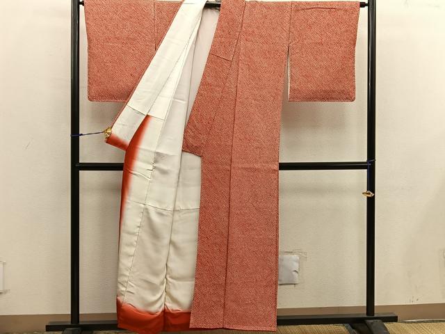 平和屋着物■大変加工の良い総絞り小紋 正絹 逸品 未使用 BAAX4916mz