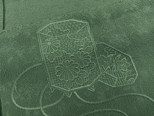 平和屋着物■無地絵羽訪問着 総刺繍 貝桶花文 虫襖色 正絹 逸品 BAAX4937mz