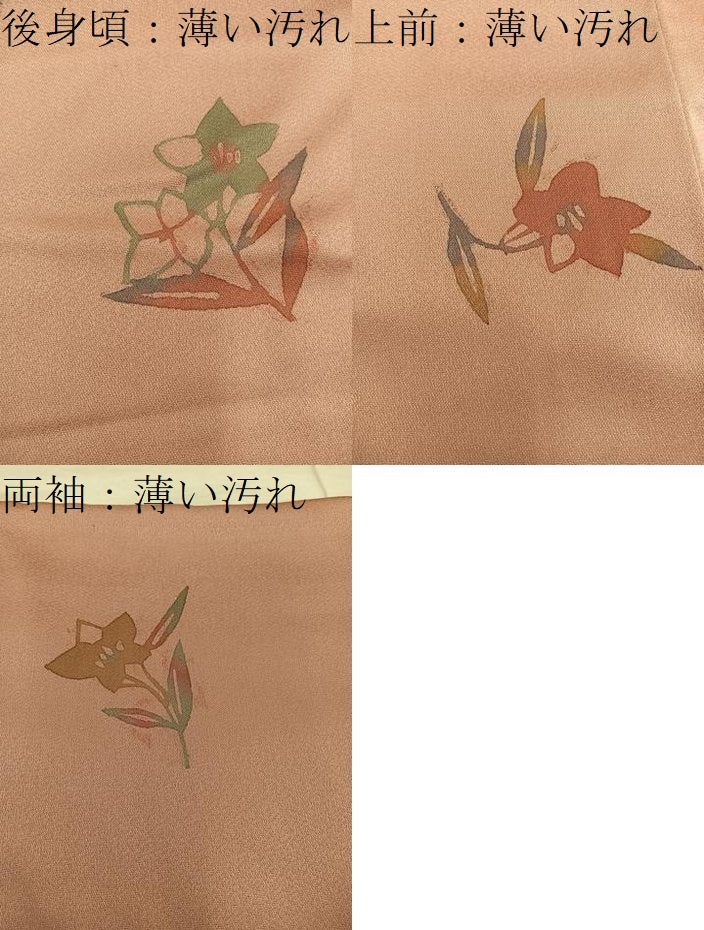 平和屋着物■上質な小紋 草花文 ろうけつ染め 正絹 逸品 BAAX4959mz