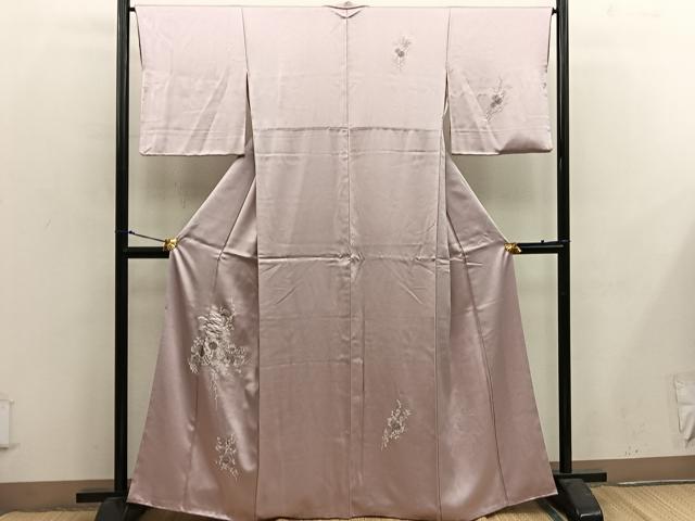 平和屋着物■訪問着 総刺繍 駒刺繍 花籠文 正絹 逸品 BAAX4962mz
