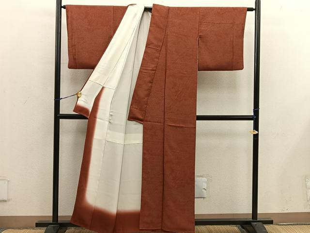 平和屋着物■江戸小紋 御所車花文 正絹 逸品 BAAX4970mz