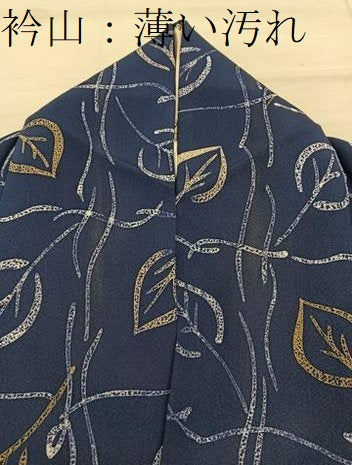 平和屋着物■上質な小紋 草葉文 ろうけつ染め 正絹 逸品 BAAX4972mz