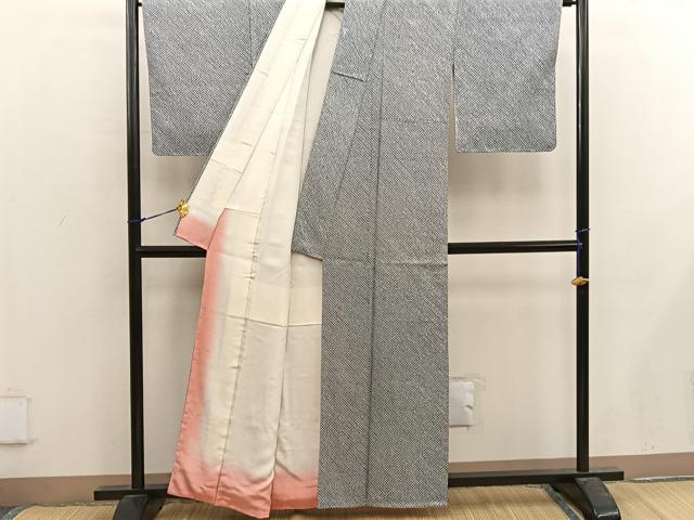 平和屋着物■大変加工の良い総絞り小紋 正絹 逸品 BAAX4977mz