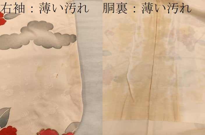 平和屋着物■上質な小紋 雲取り椿花文 金彩 正絹 逸品 BAAX4994mz