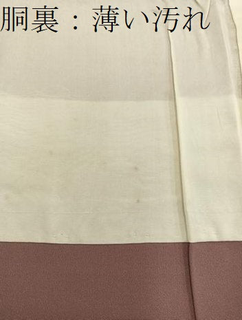 平和屋着物■上質な色無地 流水地紋 ときがら茶色 正絹 逸品 BAAX5003mz