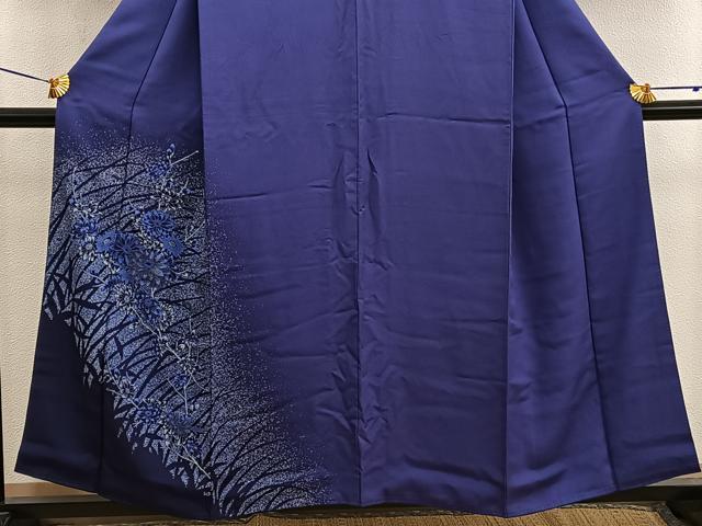 平和屋着物■中国三大刺繍 相良刺繍 訪問着 菊花文 金糸 正絹 逸品 BAAX5006mz