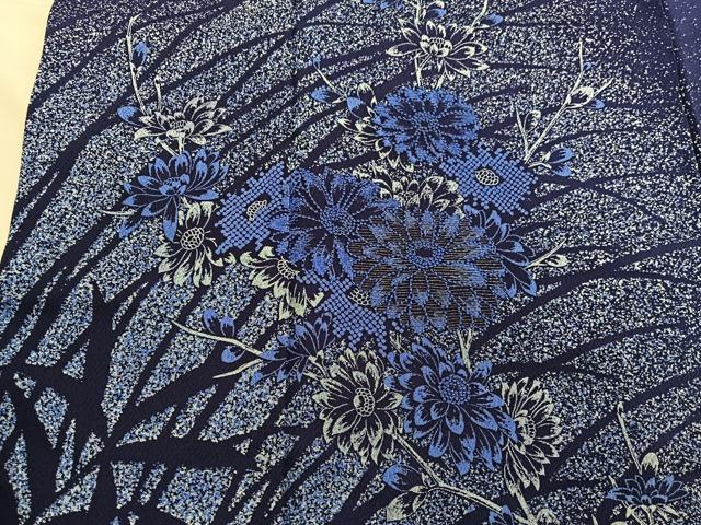 平和屋着物■中国三大刺繍 相良刺繍 訪問着 菊花文 金糸 正絹 逸品 BAAX5006mz