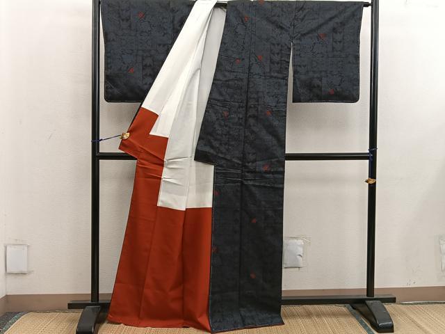 平和屋着物■本場大島紬 7マルキ 花鳥文 正絹 逸品 未使用 BAAX5007mz
