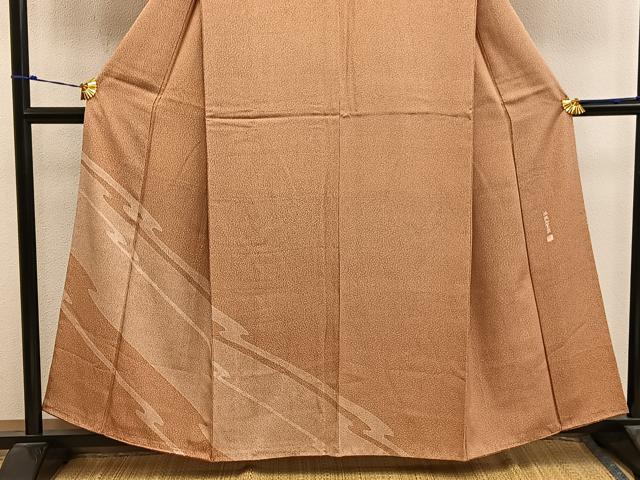平和屋着物■訪問着 江戸小紋 作家物 伝統加賀染 幾何学文様 正絹 逸品 BAAX5024mz