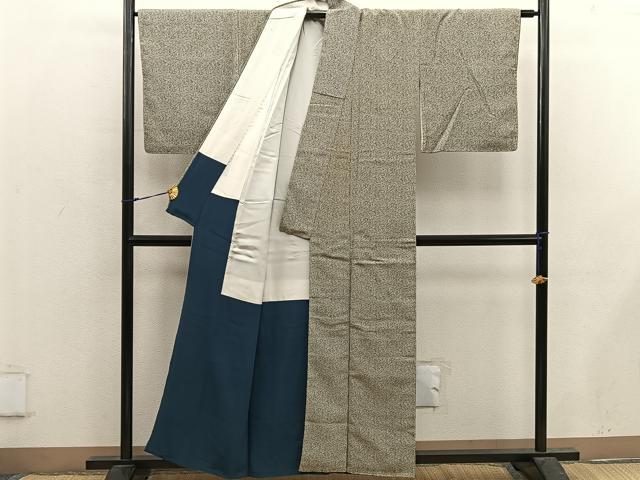 平和屋着物■上質な小紋 幾何学文様 正絹 逸品 BAAX5032mz